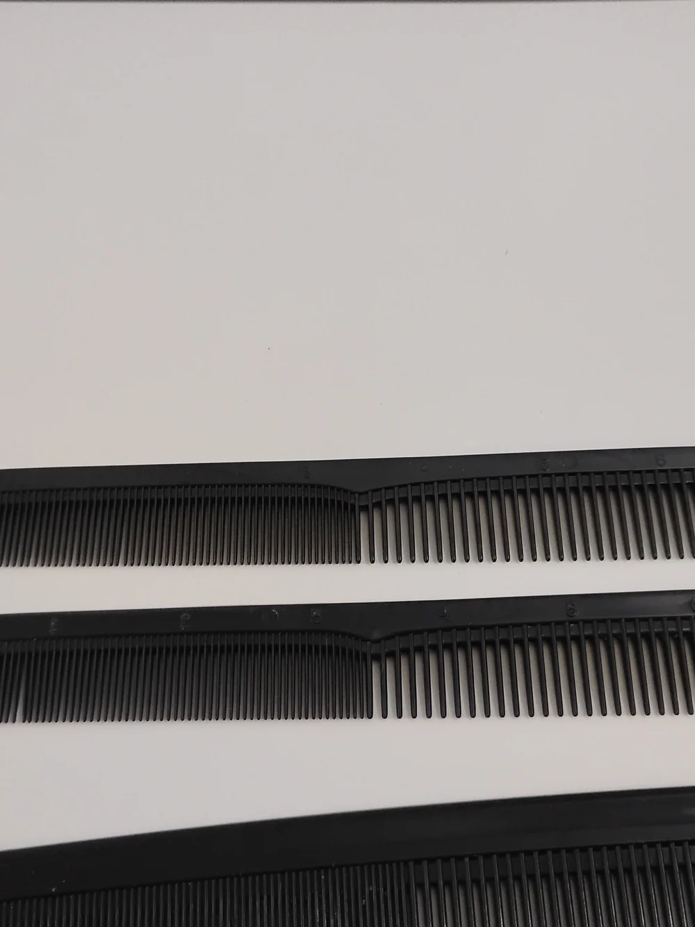 Lot of 3 Vintage ACE USA Unbreakable Hair Combs Pocket 7” Black